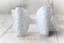 Load image into Gallery viewer, Large deluxe glitter bows (25 colours)
