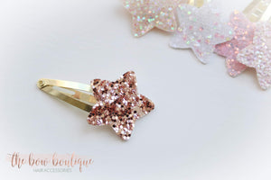 My first glitter star snappy clips (25 Colours)