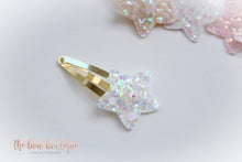 Load image into Gallery viewer, My first glitter star snappy clips (25 Colours)