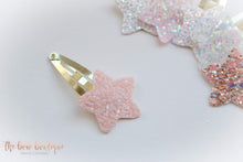 Load image into Gallery viewer, My first glitter star snappy clips (25 Colours)