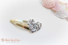 Load image into Gallery viewer, My first glitter heart snappy clip (25 Colours)