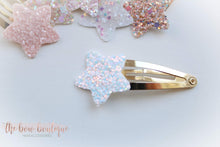 Load image into Gallery viewer, Glitter star snappy clips (25 colours)