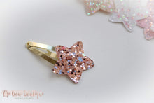 Load image into Gallery viewer, My first glitter star snappy clips (25 Colours)