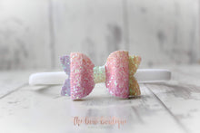 Load image into Gallery viewer, Mini deluxe glitter bows (25 Colours)