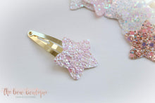Load image into Gallery viewer, My first glitter star snappy clips (25 Colours)