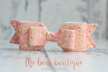Load image into Gallery viewer, Double glitter bows (25 colours)