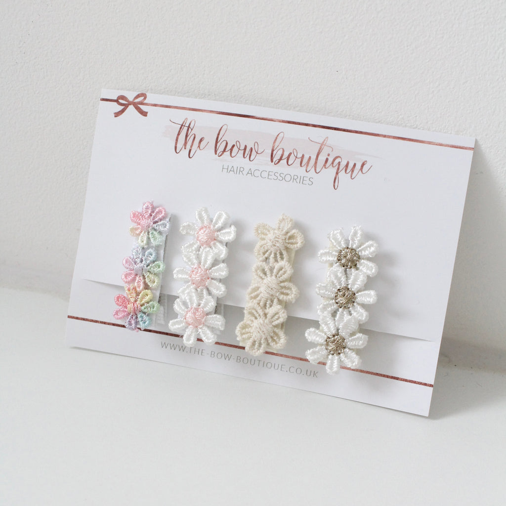 My first mini flower clip set