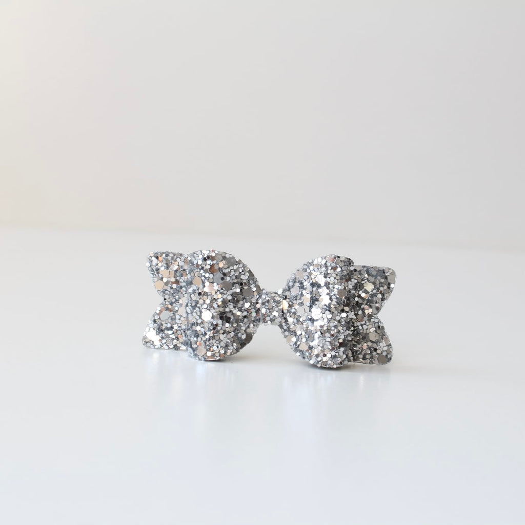 Small chunky glitter bows | 22 Colours | Clip or headband