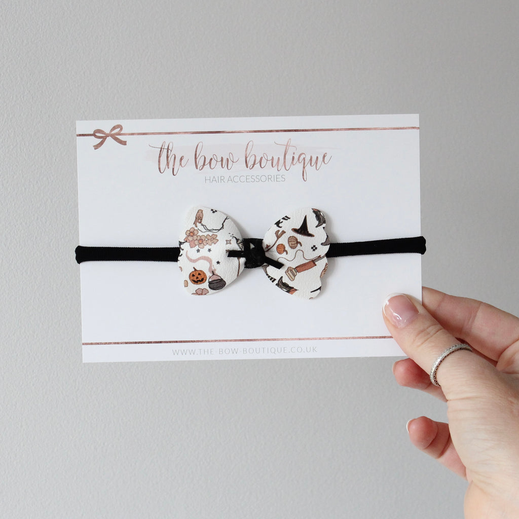Halloween scalloped glitter bows  1 | Clip or Headband