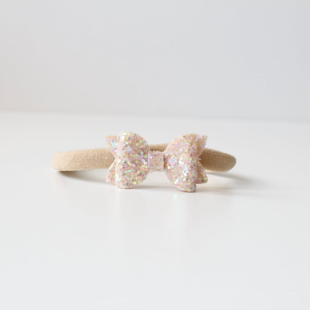 Petite deluxe glitter bows | 22 Colours | Clip, headband or bobble