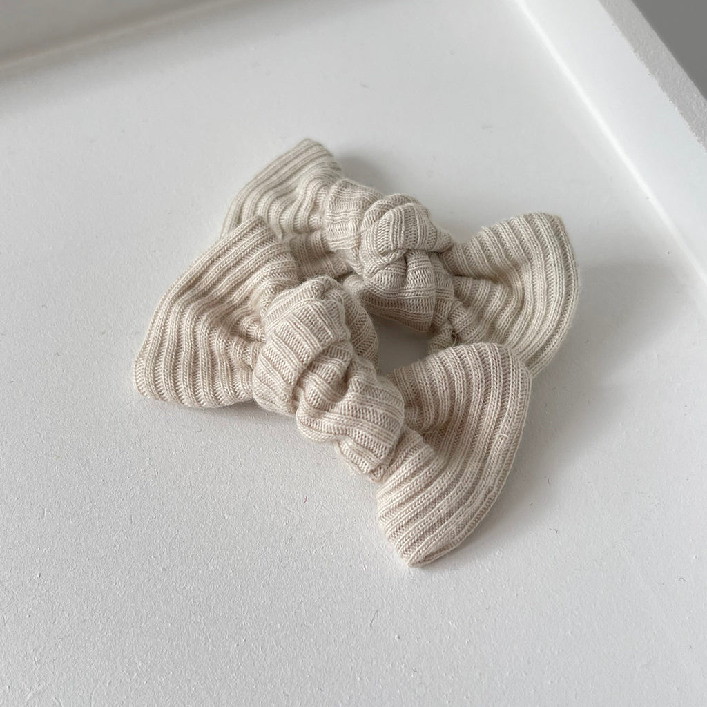 Petite jersey ribbed knot bows | 20 Colours | Clip, headband or bobble