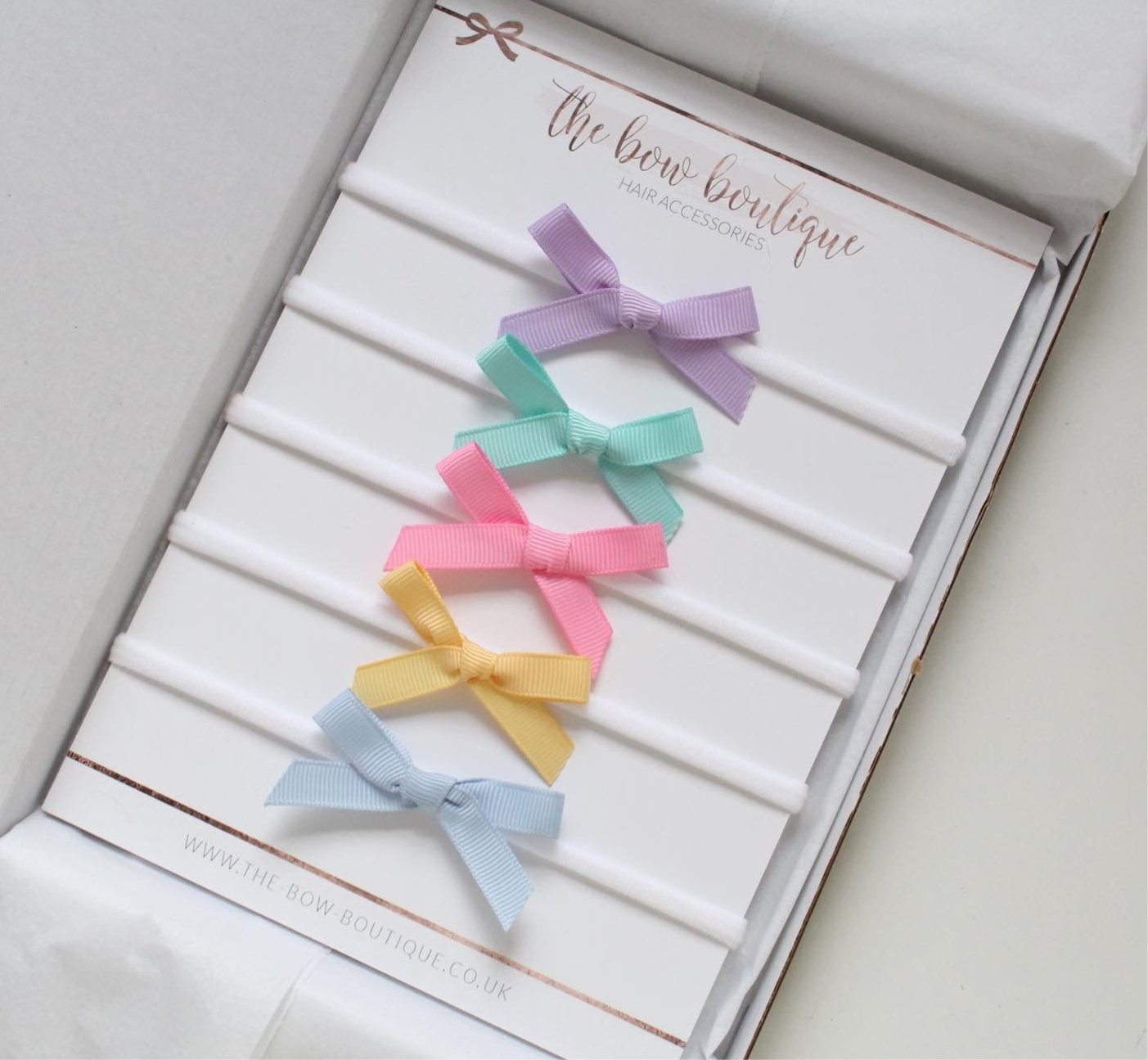 Hand tied summer ribbon bow headband sets