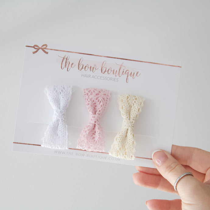 Crochet pinch clips
