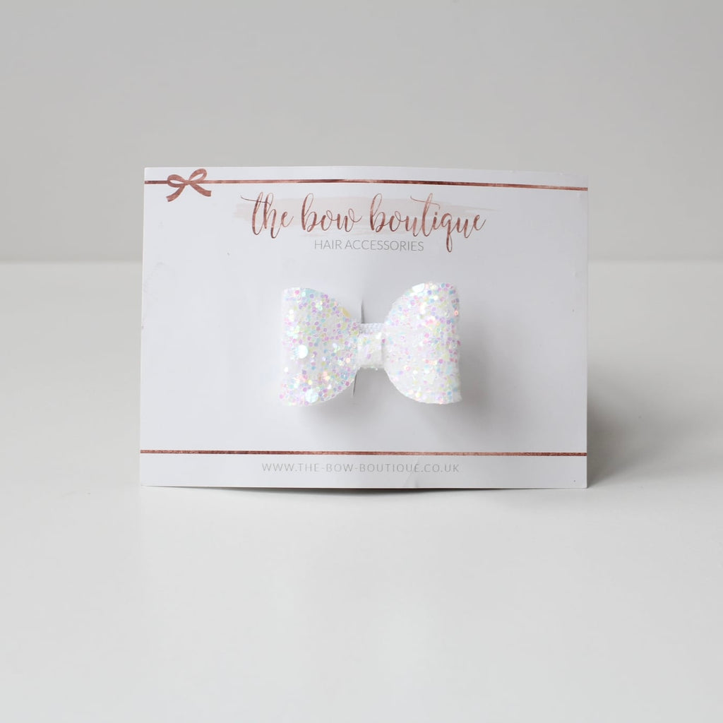 Mini glitter bows | 22 Colours | Clip or bobble