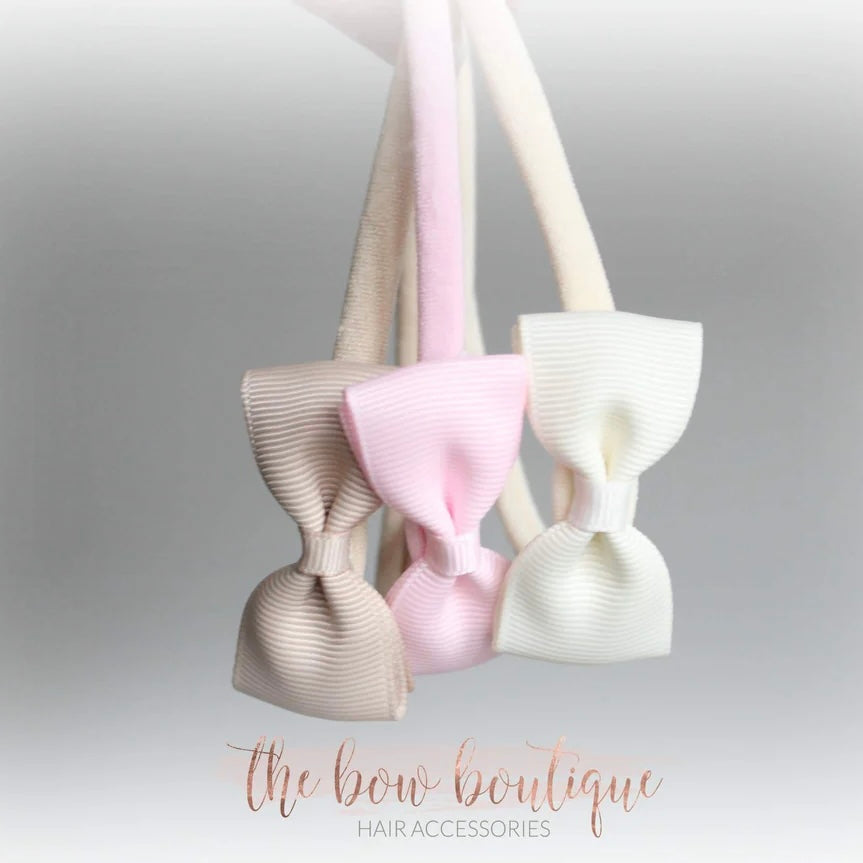 Pinch bow headband set