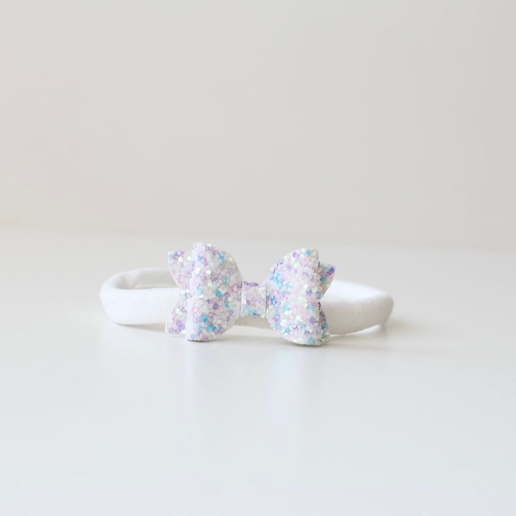 Petite deluxe glitter bows | 22 Colours | Clip, headband or bobble