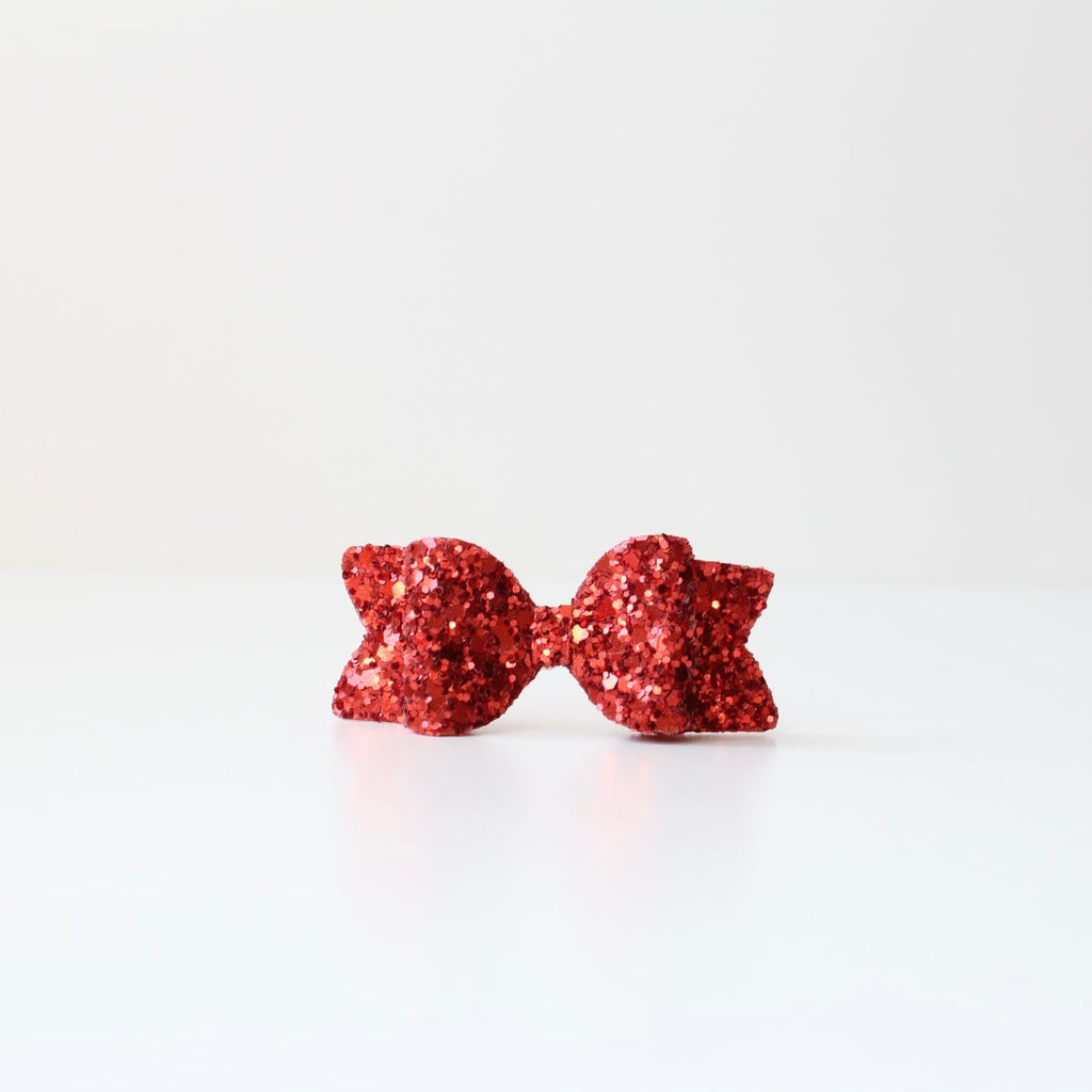 Small chunky glitter bows | 22 Colours | Clip or headband