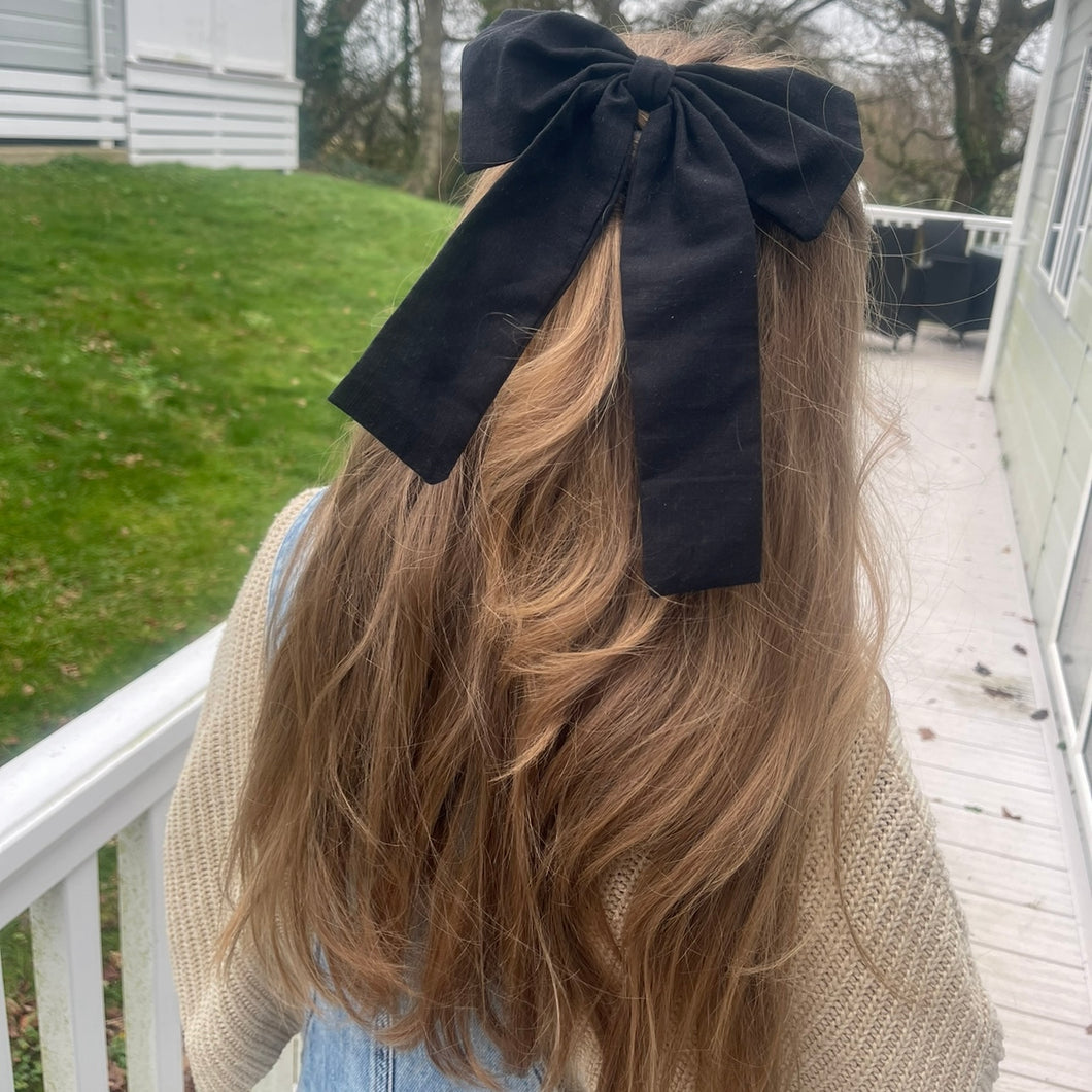 Large luxury linen look bows