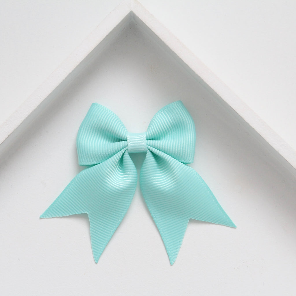 Personalised short tail pinch ribbon | 34 colours | Clip or bobble