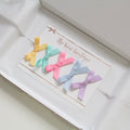 Hand tied summer ribbon bow clip set