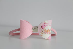 Pink Santa claus bows