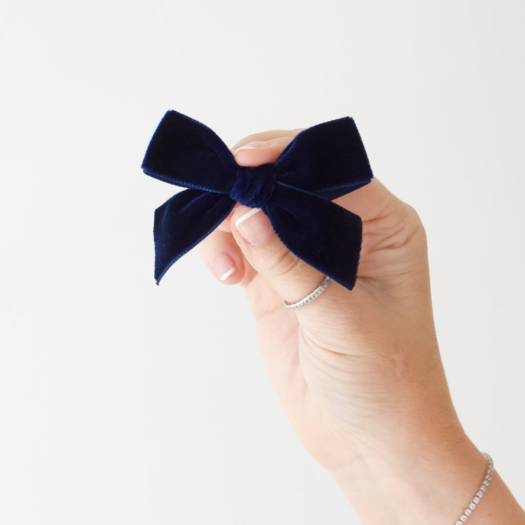 Velvet ribbon bows | 14 colours | Clip or headband