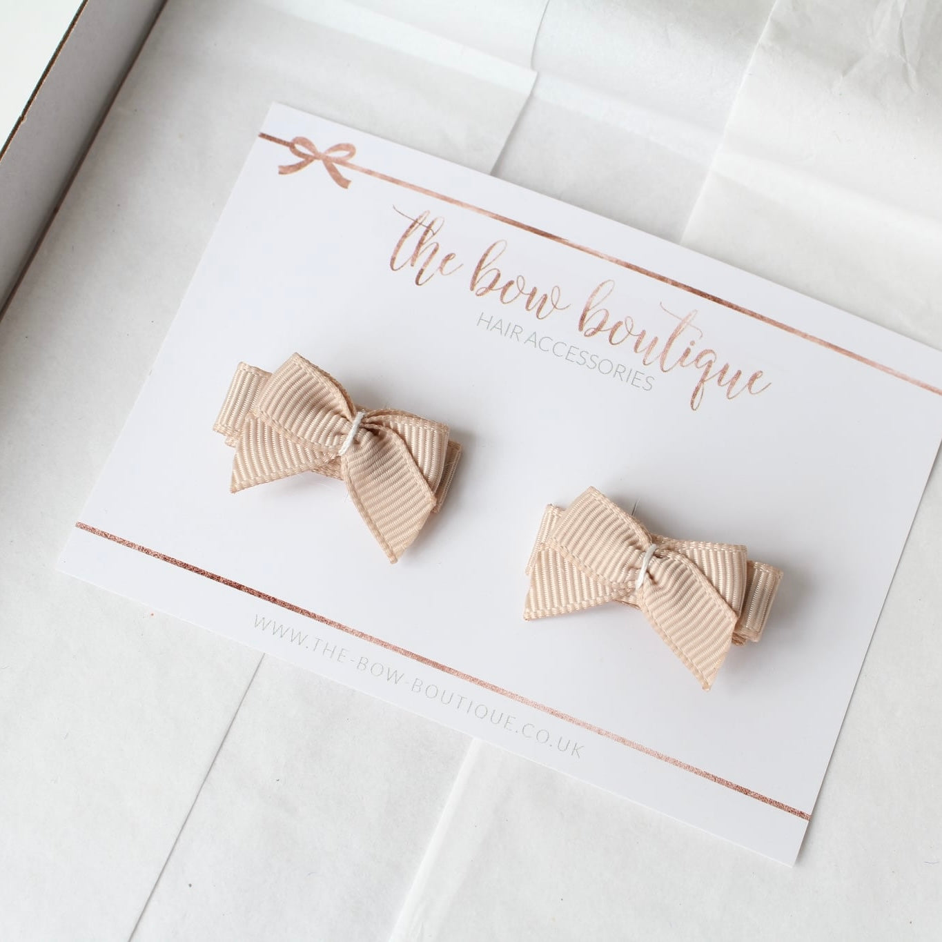 Darling petite pigtail sets | Beige | Clips or bobbles