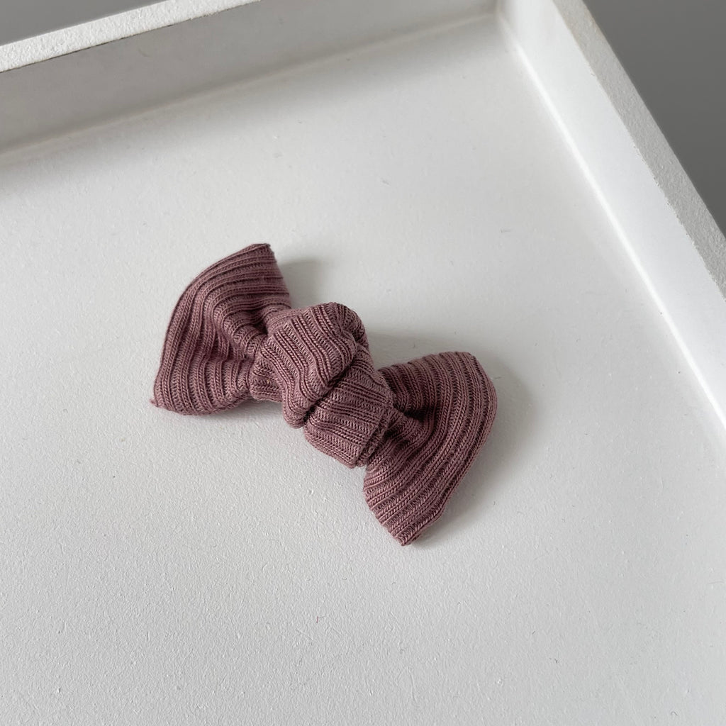 Petite jersey ribbed knot bows | 20 Colours | Clip, headband or bobble