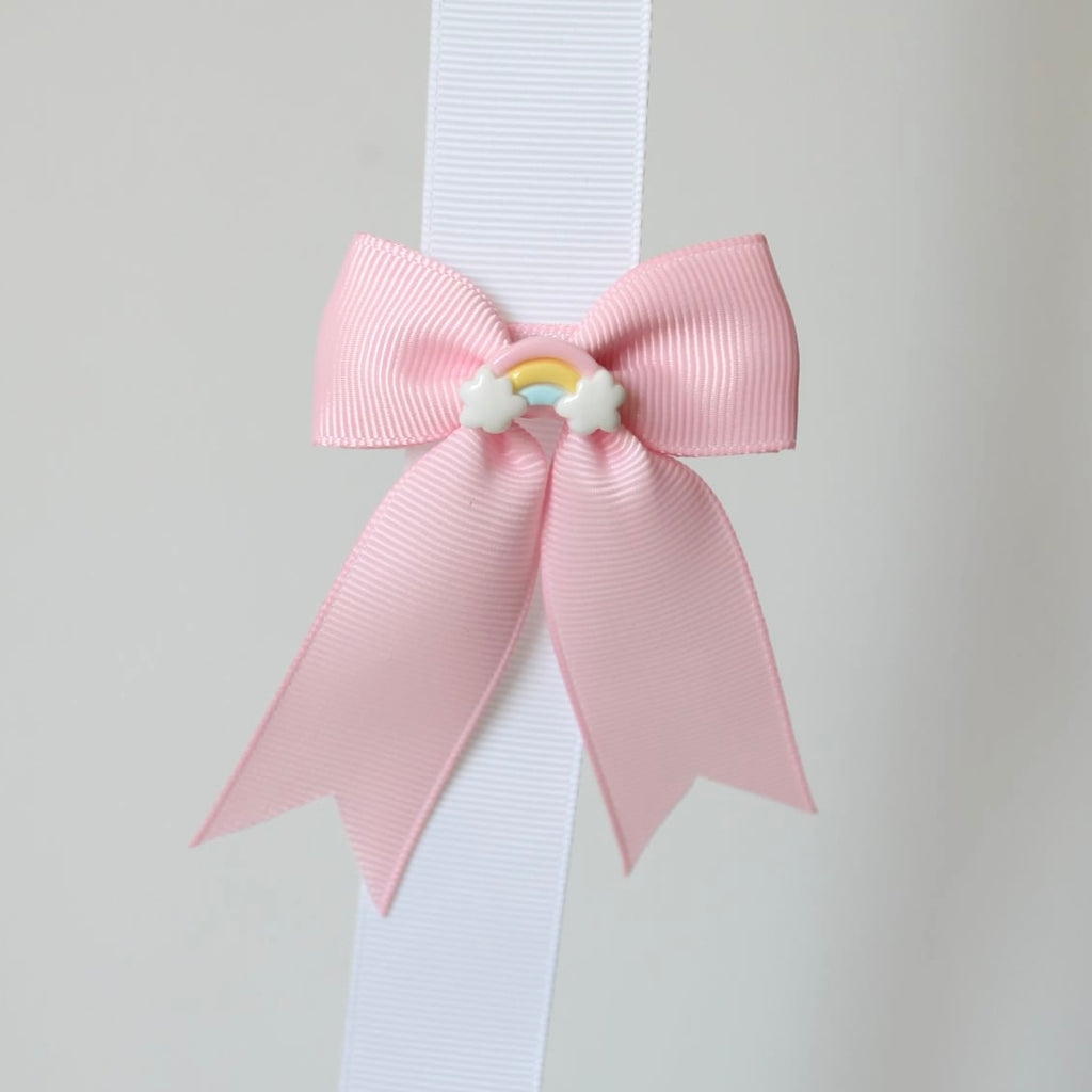 Rainbow long tail pinch bows | 6 colours | Clip or bobble