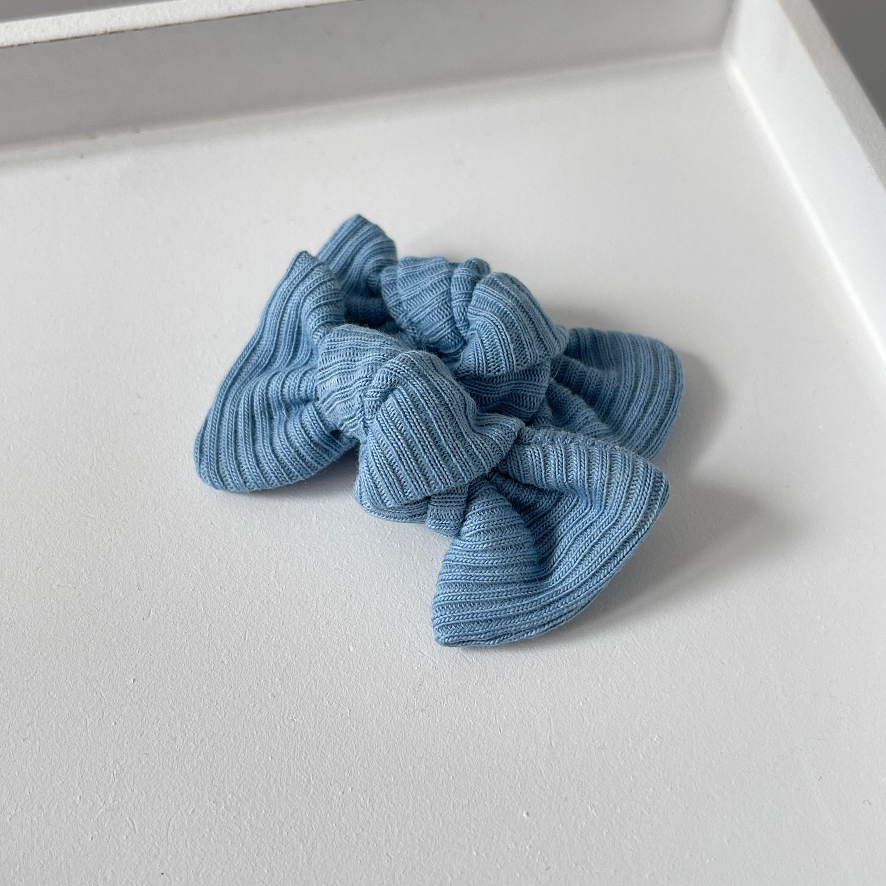 Petite jersey ribbed knot bows | 20 Colours | Clip, headband or bobble