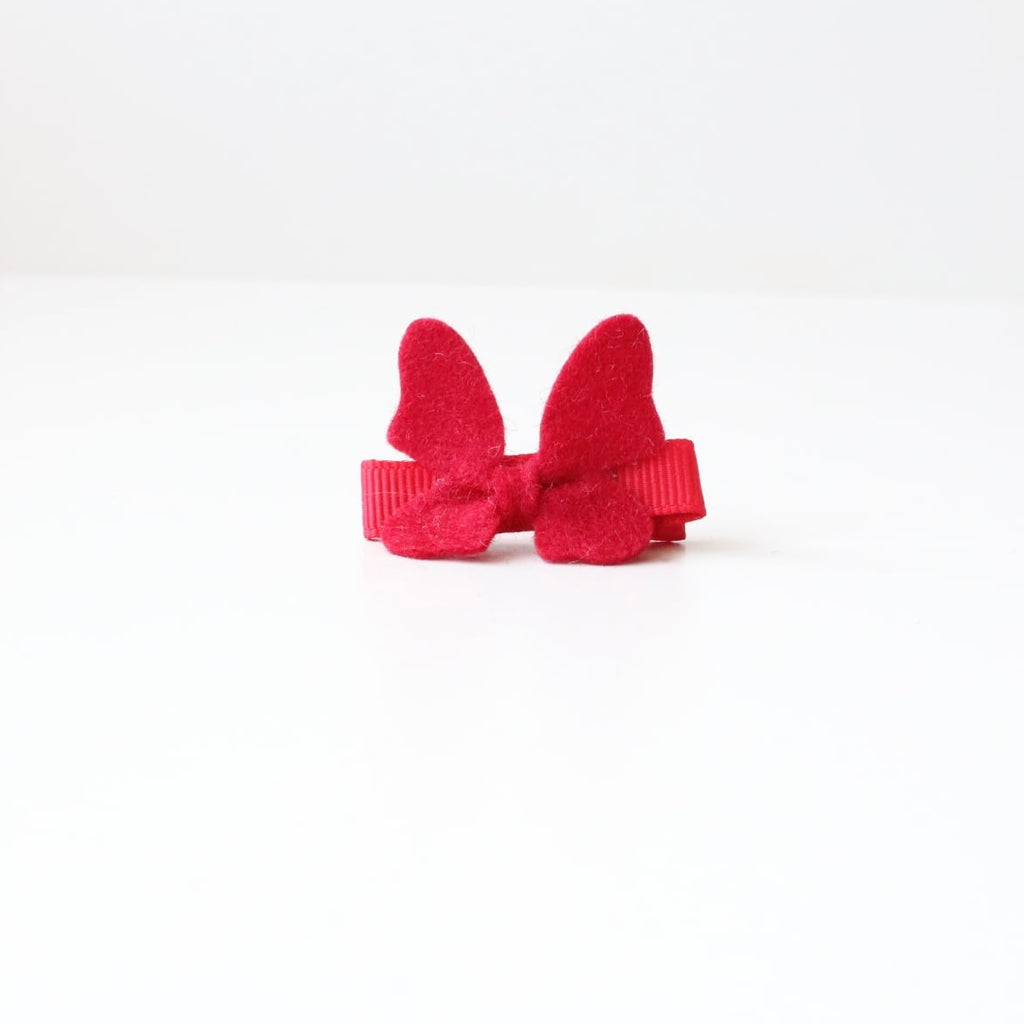 Felt butterflys on lined clip | 26 Colours