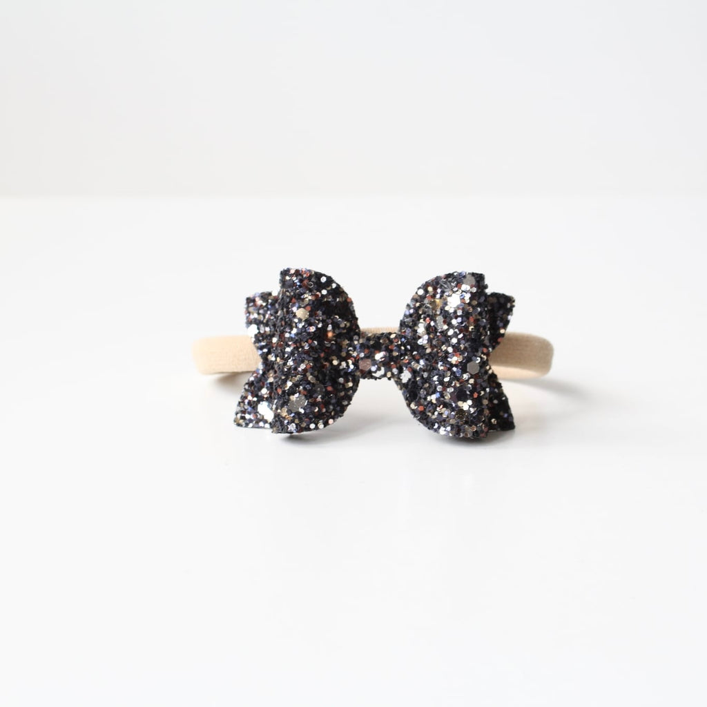 Medium deluxe glitter bows | 20 Colours | Clip or headband