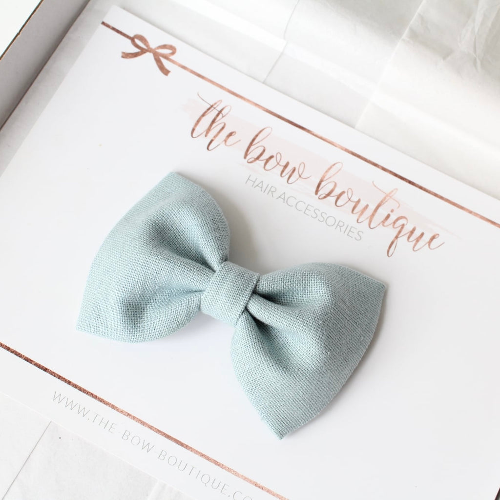 Cottage linen bow | 3 Sizes | 13 Colours | Clip, headband or bobble