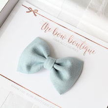 Load image into Gallery viewer, Cottage linen bow | 13 Colours | Clip or headband