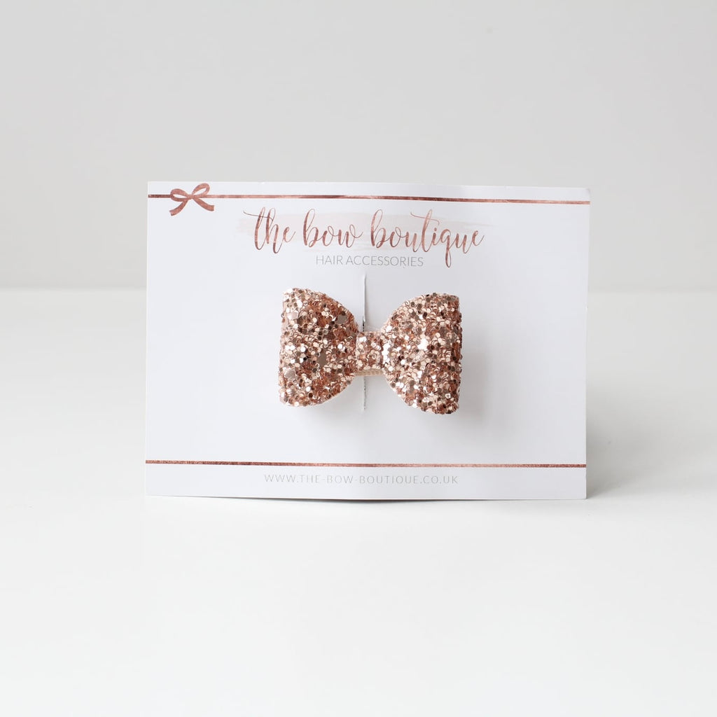 Mini glitter bows | 22 Colours | Clip or bobble
