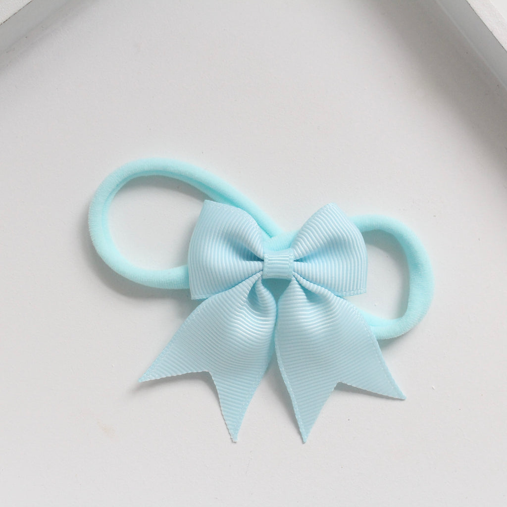 Short tail pinch ribbon bow headbands | 28 colours
