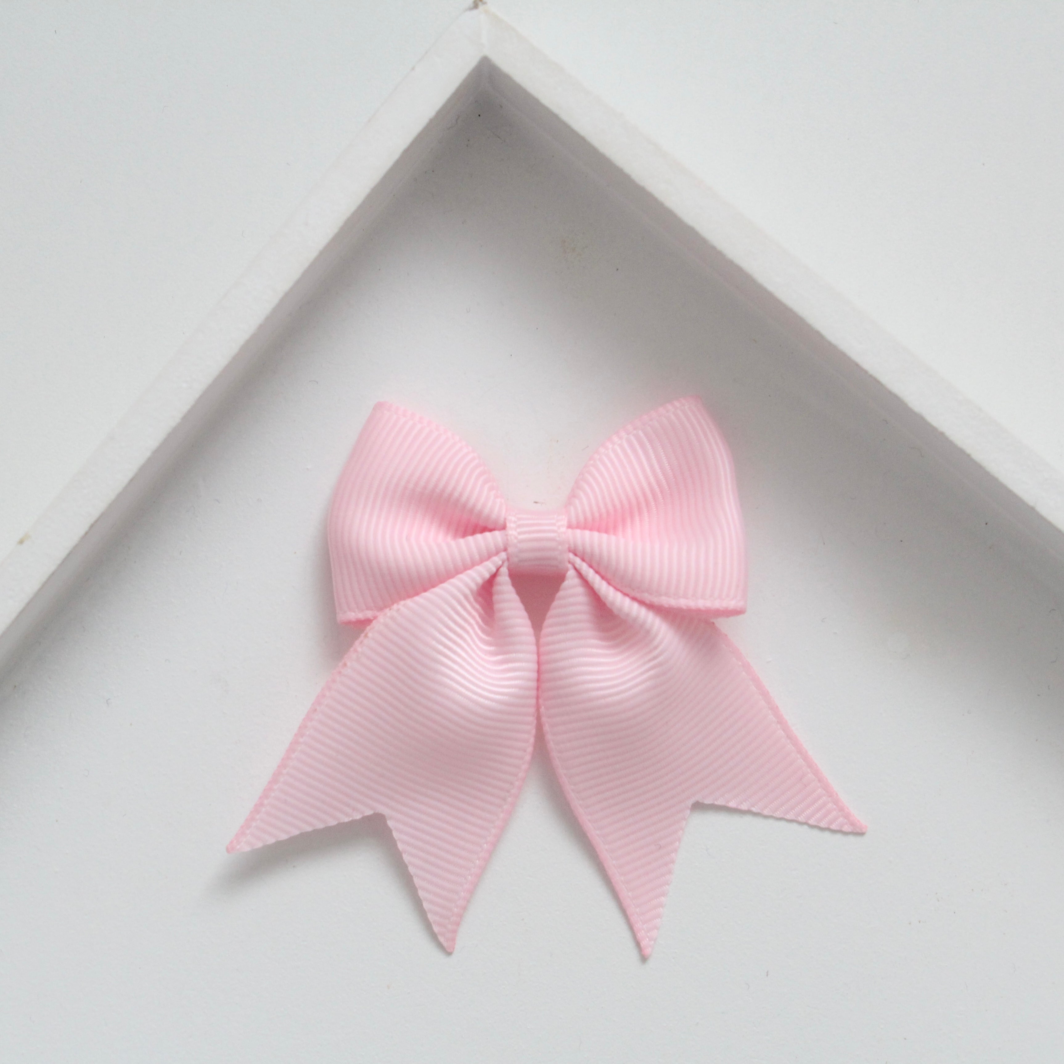 Personalised short tail pinch ribbon clip & bobbles | 34 colours