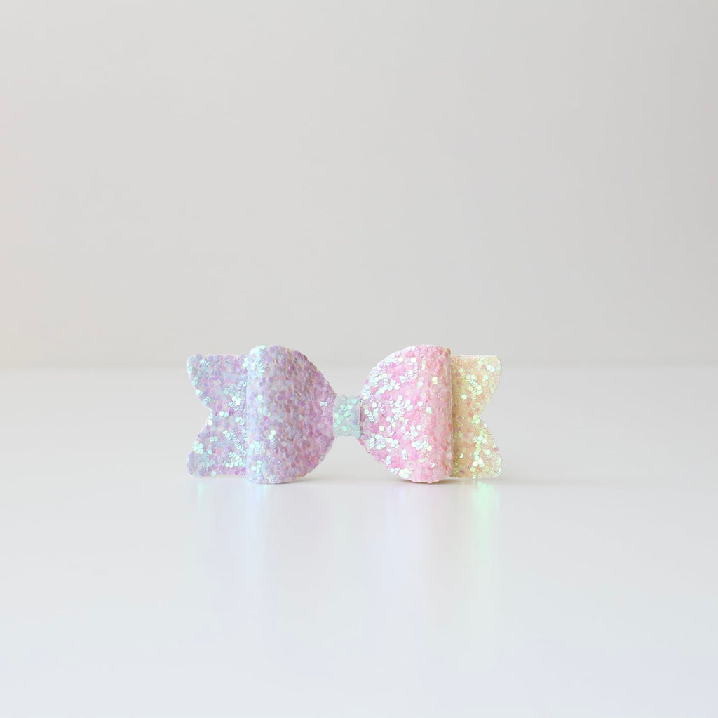 Small chunky glitter bows | 22 Colours | Clip or headband