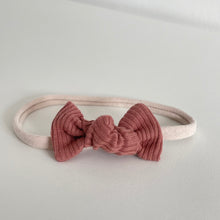 Load image into Gallery viewer, Petite jersey ribbed knot bows - (20 Colours)