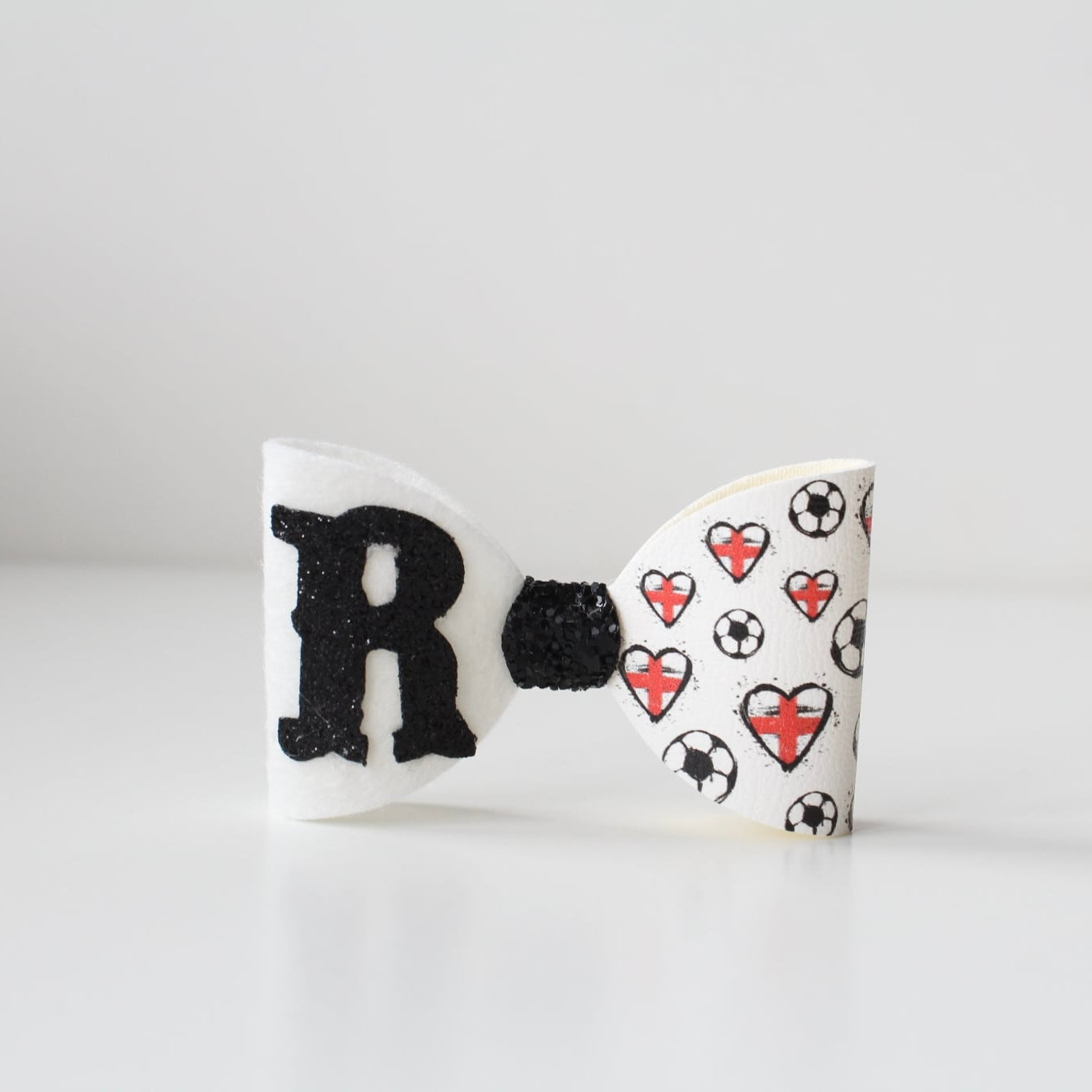 Football bows | Black | Clip or headband