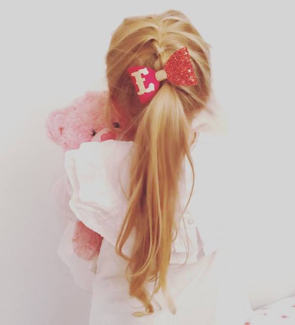 Red personalised bow | Clip or headband