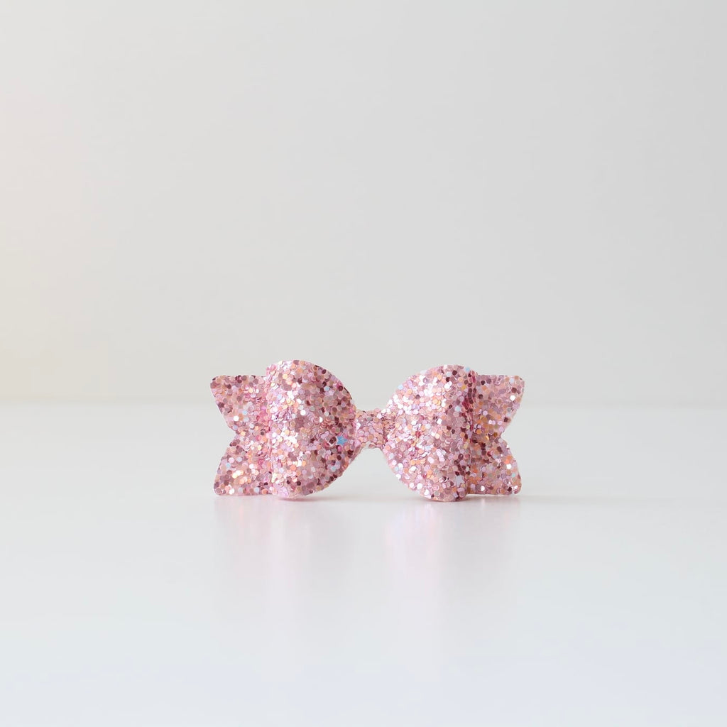 Small chunky glitter bows | 22 Colours | Clip or headband