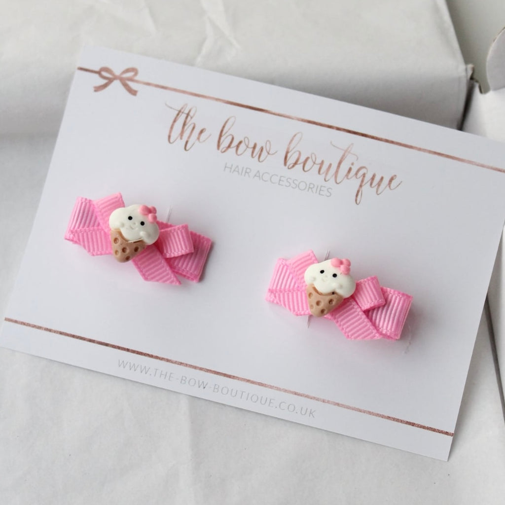 My first pigtail clip set | Ice cream