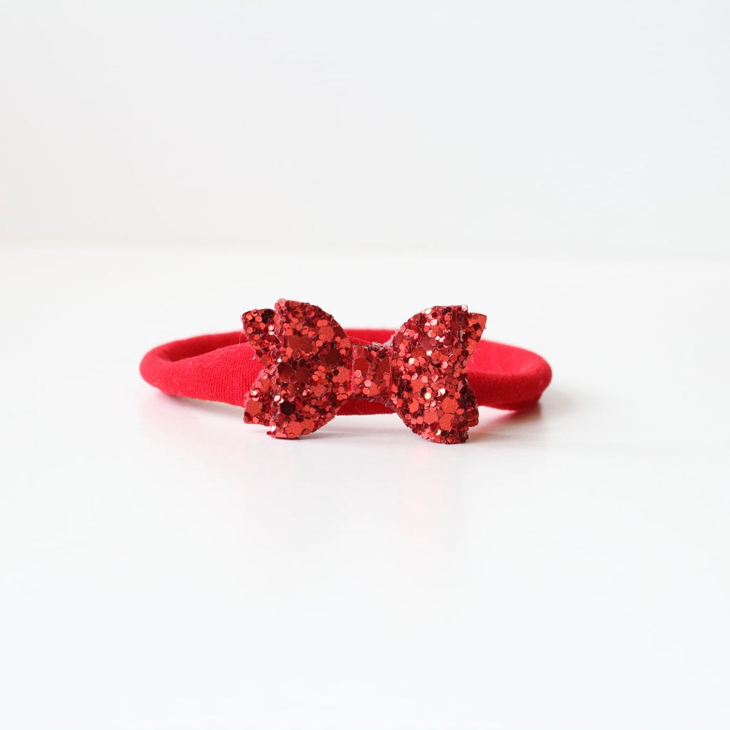 Petite deluxe glitter bows | 22 Colours | Clip, headband or bobble