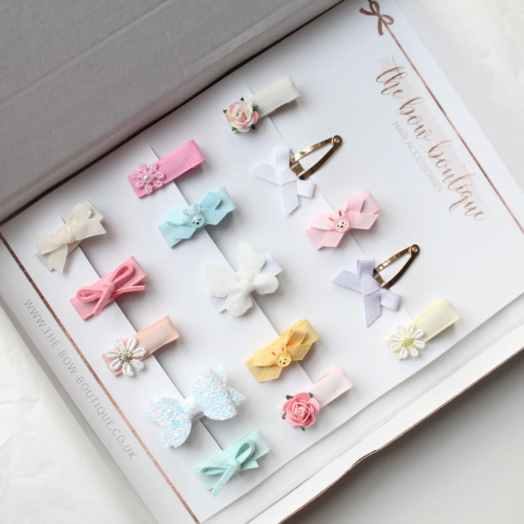 My first spring petite baby fringe clips | Set of 15