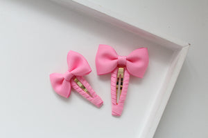 Pinch bow snappy clips - 2 sizes - 32 colours