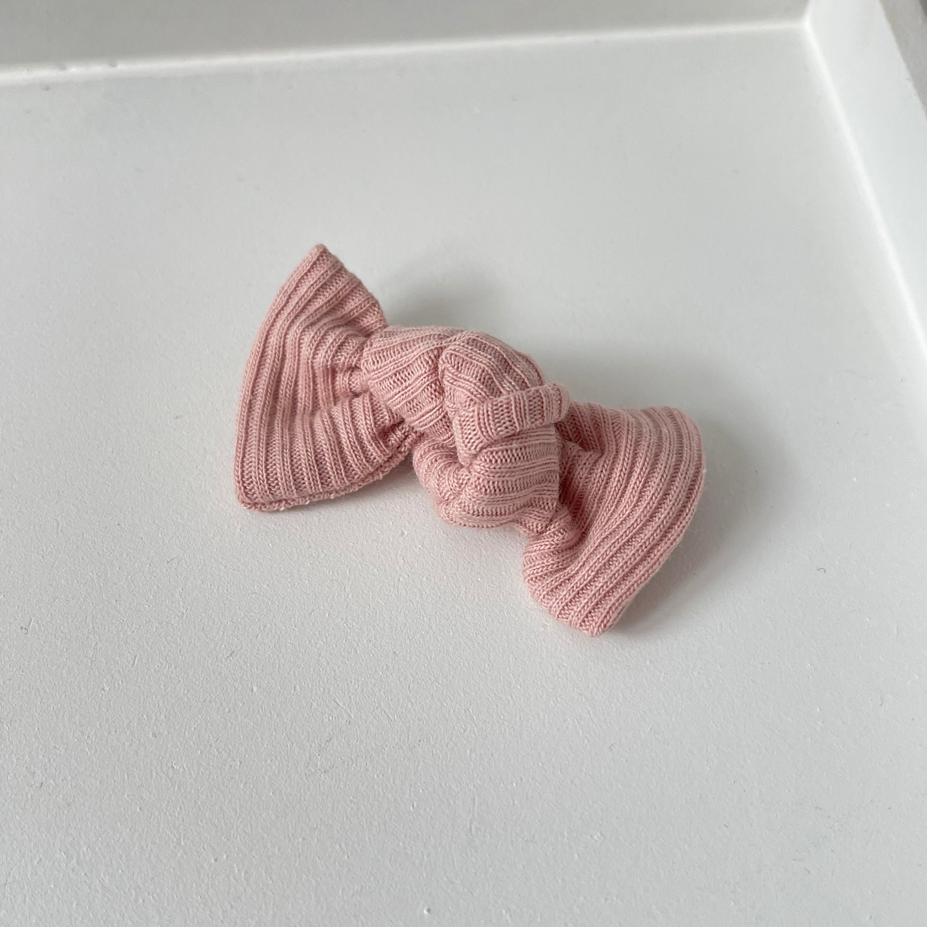 Petite jersey ribbed knot bows | 20 Colours | Clip, headband or bobble