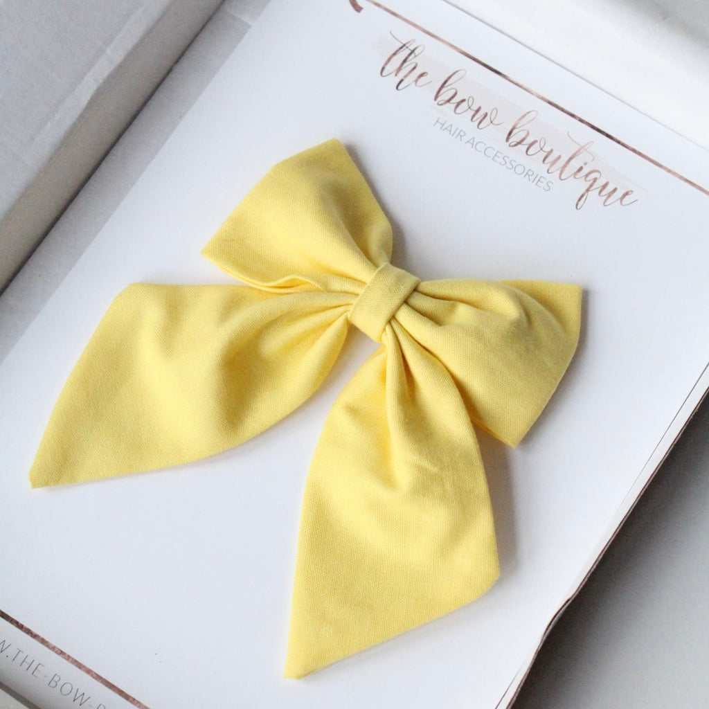 Yellow Signature Bow | Clip or bobble
