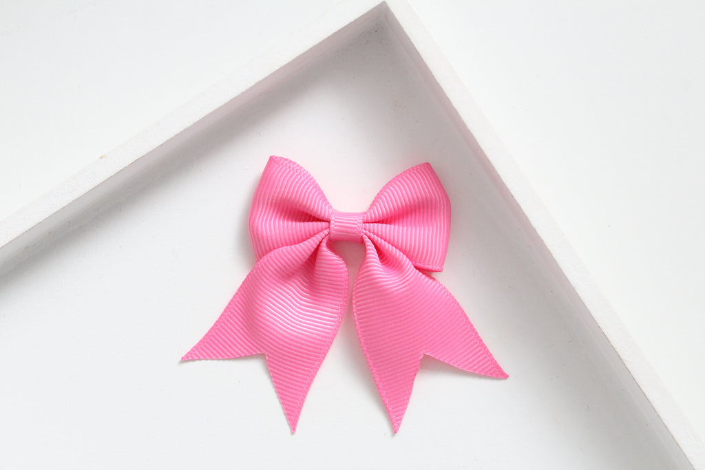 Personalised short tail pinch ribbon | 34 colours | Clip or bobble
