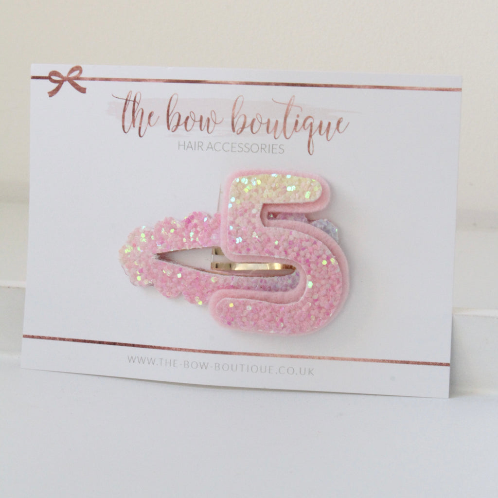 Birthday snappy clip | Pastel rainbow
